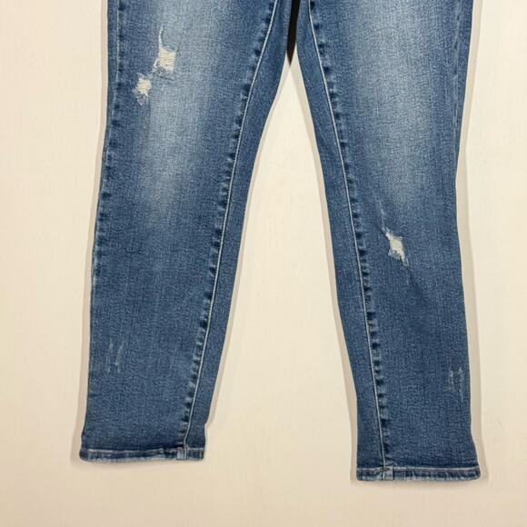 Judy Blue Jeans Size 5/27 Blue Denim Rainbow Embroidered High Rise Distressed - Picture 5 of 12